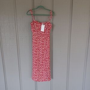 Park And Fifth Willow Floral Midi Dress Size S Women Wedding Guest In Poppy